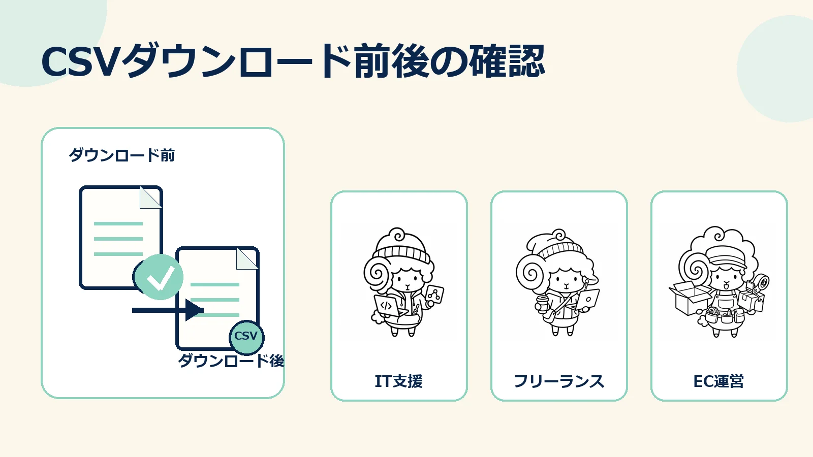 目標アカウント分析CSVをダウンロードする前後の確認ポイント