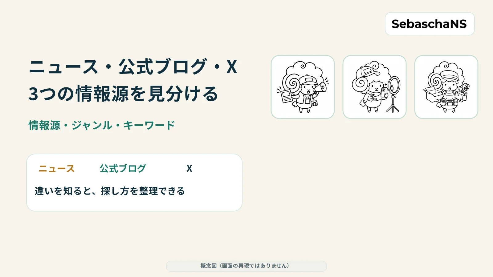 ニュース・公式ブログ・Xの違いと情報源の選び方|SebaschaNSの使い方
